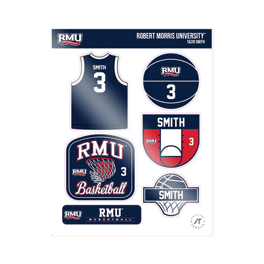 Robert Morris - NCAA Men's Basketball : Tazir Smith - Sticker Sheet-0
