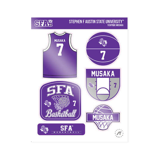 SFA - NCAA Men's Basketball : Tichyque Musaka - Sticker Sheet-0