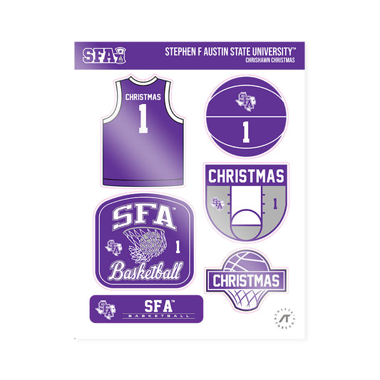 SFA - NCAA Men's Basketball : Chrishawn Christmas - Sticker Sheet-0
