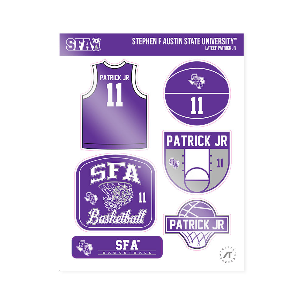 SFA - NCAA Men's Basketball : Lateef Patrick Jr - Sticker Sheet-0