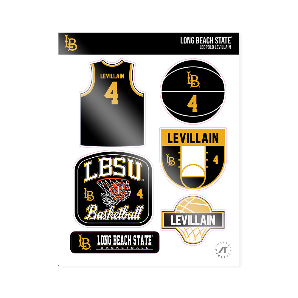 LBSU - NCAA Men's Basketball : Leopold Levillain - Sticker Sheet-0