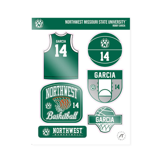 Northwest Missouri State - NCAA Men's Basketball : Robby Garcia - Sticker Sheet-0