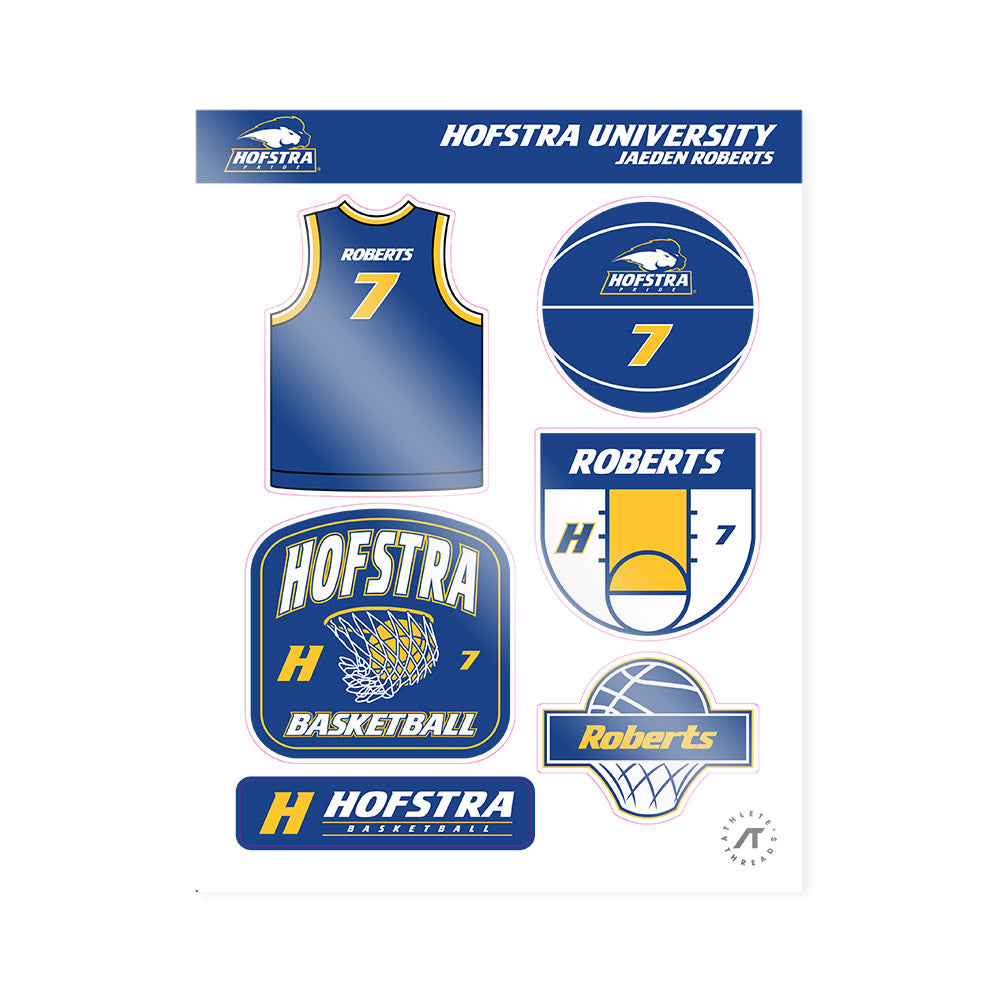 Hofstra - NCAA Men's Basketball : Jaeden Roberts - Sticker Sheet-0