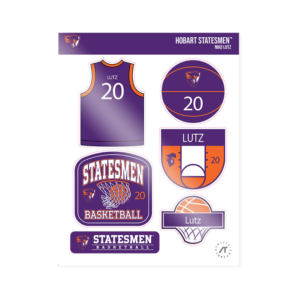 HWS - NCAA Men's Basketball : Niko Lutz - Sticker Sheet-0