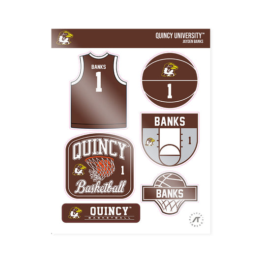 Quincy - NCAA Men's Basketball : Jayden Banks - Sticker Sheet-0