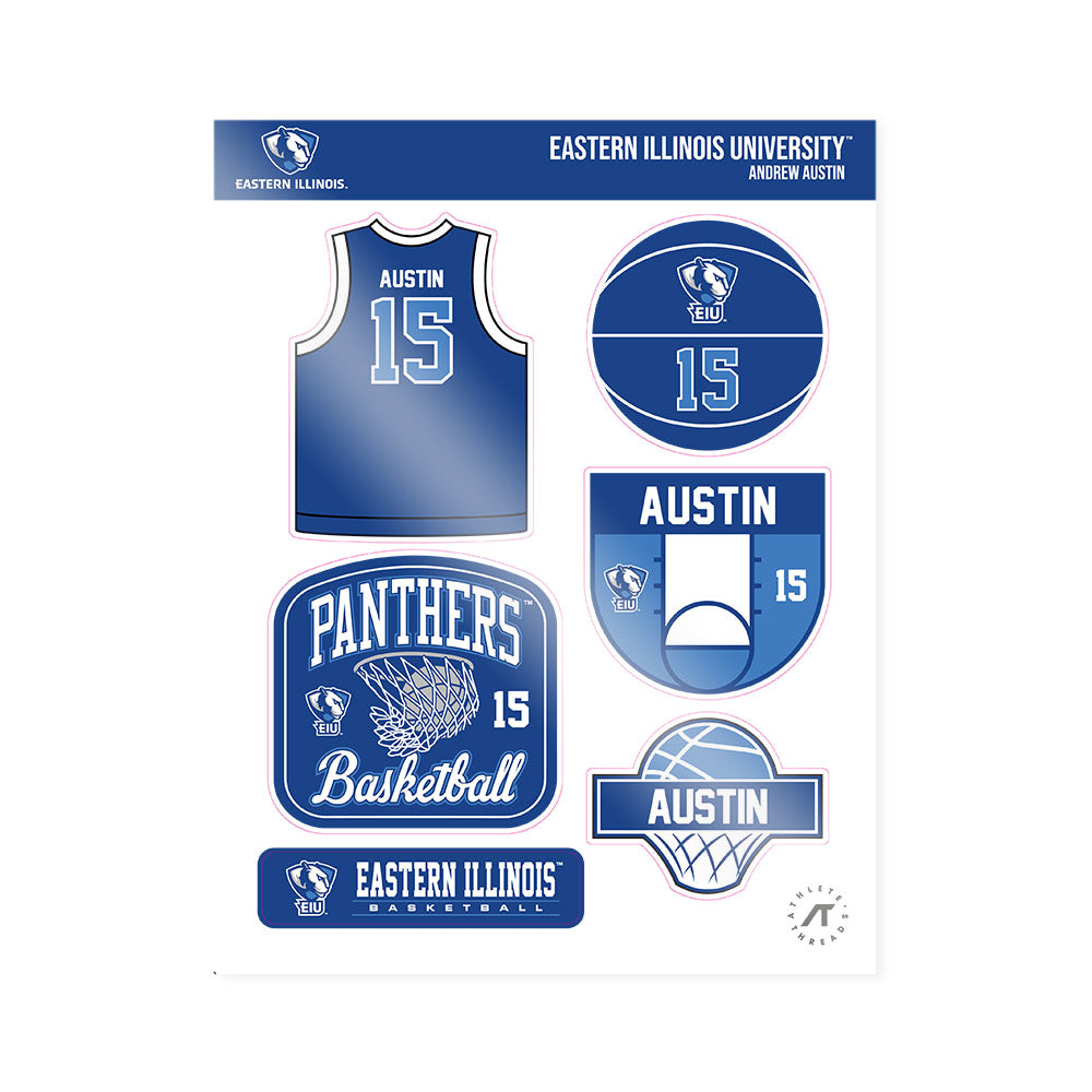 EIU - NCAA Men's Basketball : Andrew Austin - Sticker Sheet-0