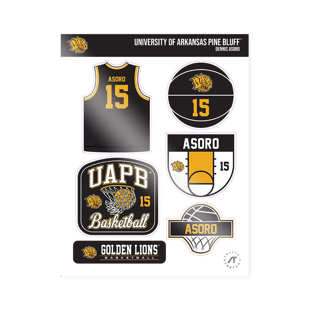 UAPB - NCAA Men's Basketball : Dennis Asoro - Sticker Sheet-0