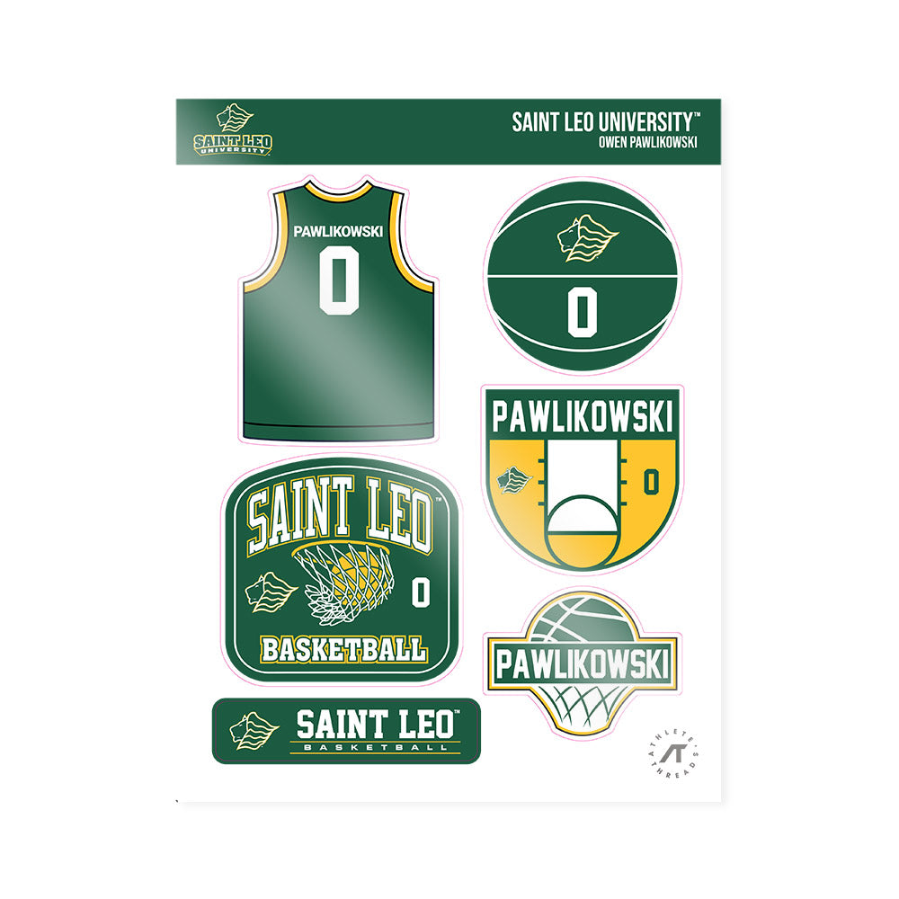 Saint Leo - NCAA Men's Basketball : Owen Pawlikowski - Sticker Sheet-0