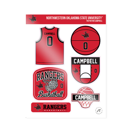 NWOSU - NCAA Men's Basketball : Treyveyon Campbell - Sticker Sheet-0