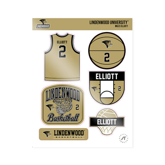 Lindenwood - NCAA Men's Basketball : Miles Elliott - Sticker Sheet-0