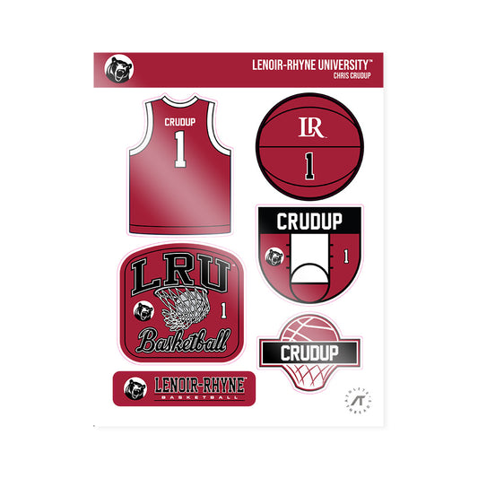 Lenoir Rhyne - NCAA Men's Basketball : Chris Crudup - Sticker Sheet-0