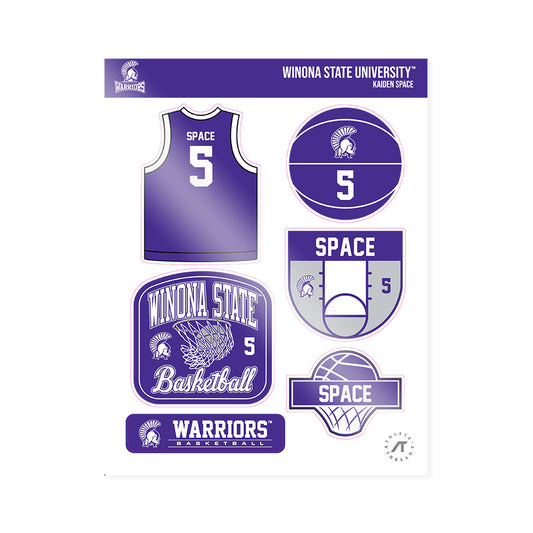 Winona - NCAA Men's Basketball : Kaiden Space - Sticker Sheet-0