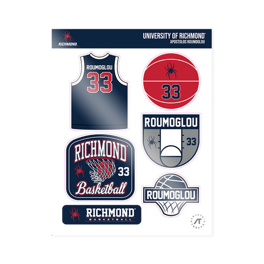 Richmond - NCAA Men's Basketball : Apostolos Roumoglou - Sticker Sheet-0