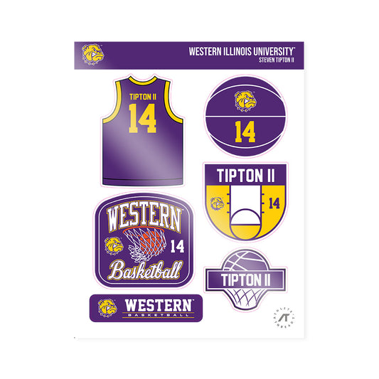 WIU - NCAA Men's Basketball : Steven Tipton II - Sticker Sheet-0