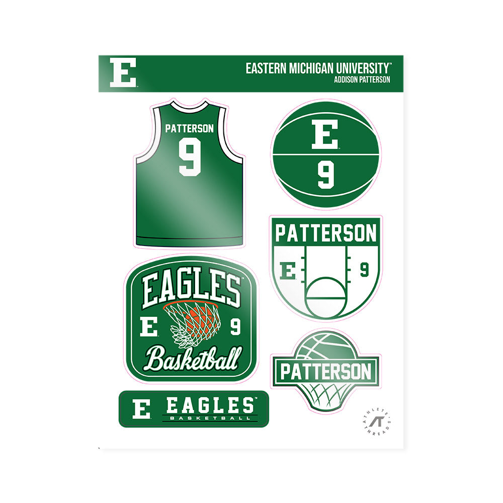 EMich - NCAA Men's Basketball : Addison Patterson - Sticker Sheet-0