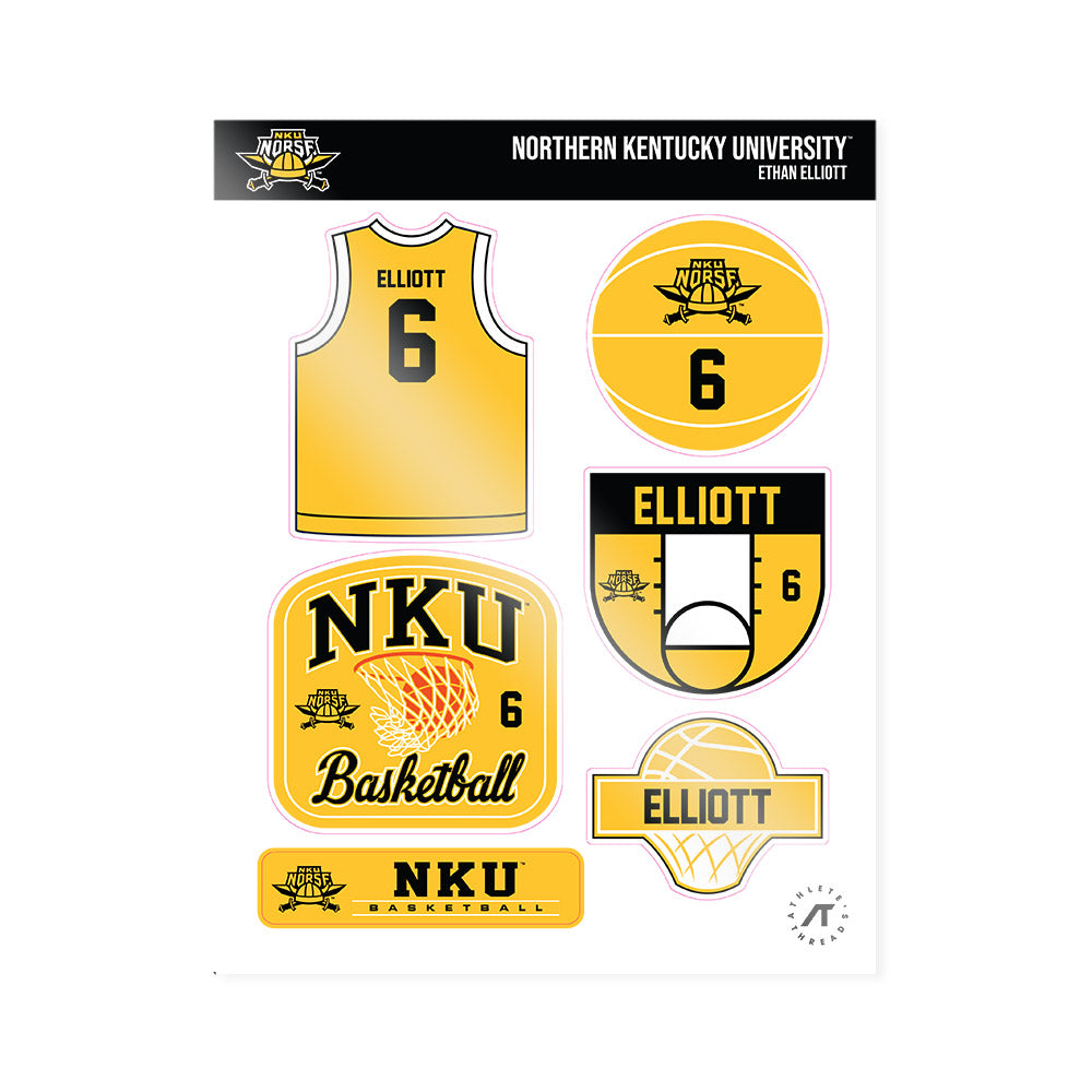 NKU - NCAA Men's Basketball : Ethan Elliott - Sticker Sheet-0