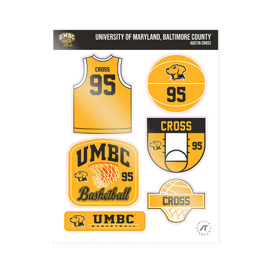UMBC - NCAA Men's Basketball : Austin Cross - Sticker Sheet-0
