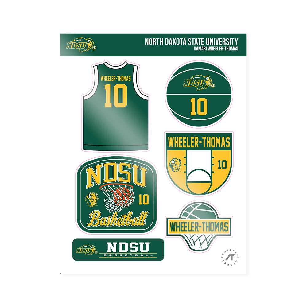 NDSU - NCAA Men's Basketball : Damari Wheeler-Thomas - Sticker Sheet-0