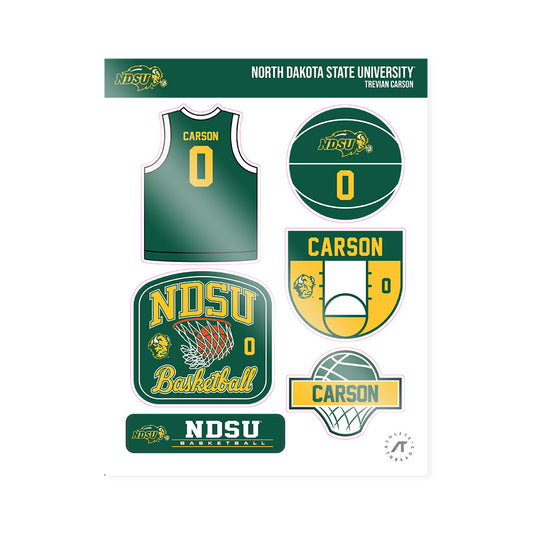 NDSU - NCAA Men's Basketball : Trevian Carson - Sticker Sheet-0