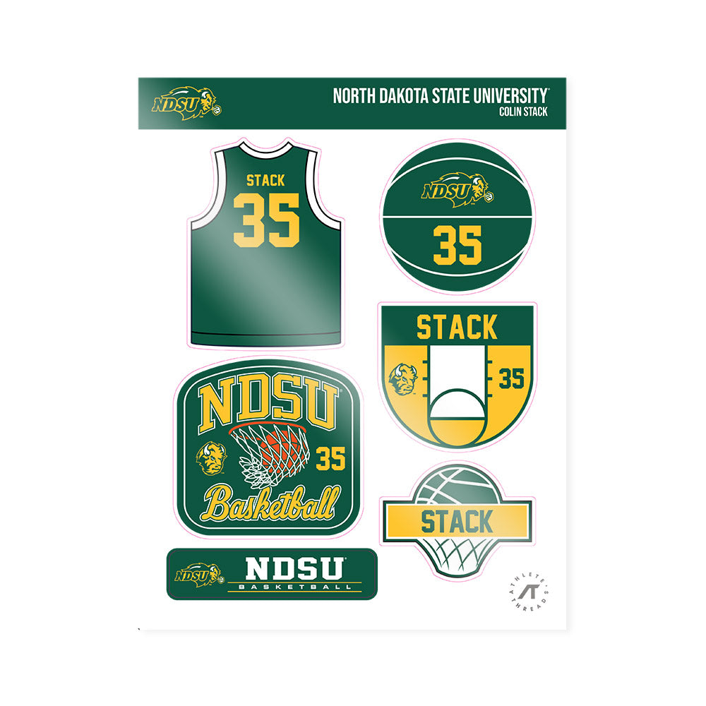 NDSU - NCAA Men's Basketball : Colin Stack - Sticker Sheet-0