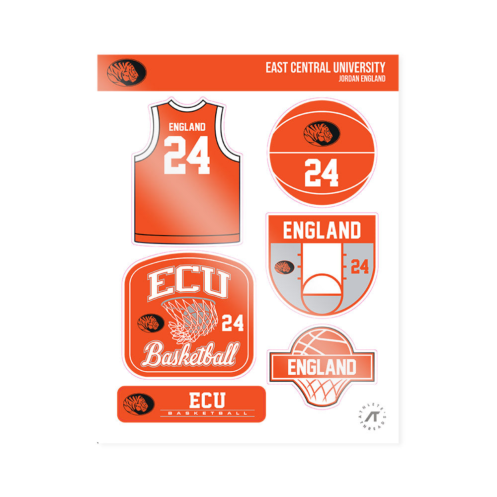 ECU - NCAA Men's Basketball : Jordan England - Sticker Sheet-0