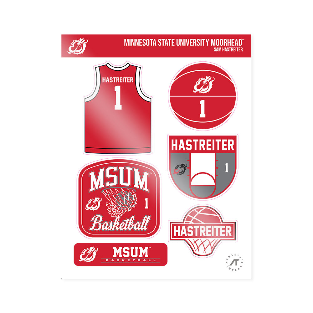 MSUM - NCAA Men's Basketball : Sam Hastreiter - Sticker Sheet-0