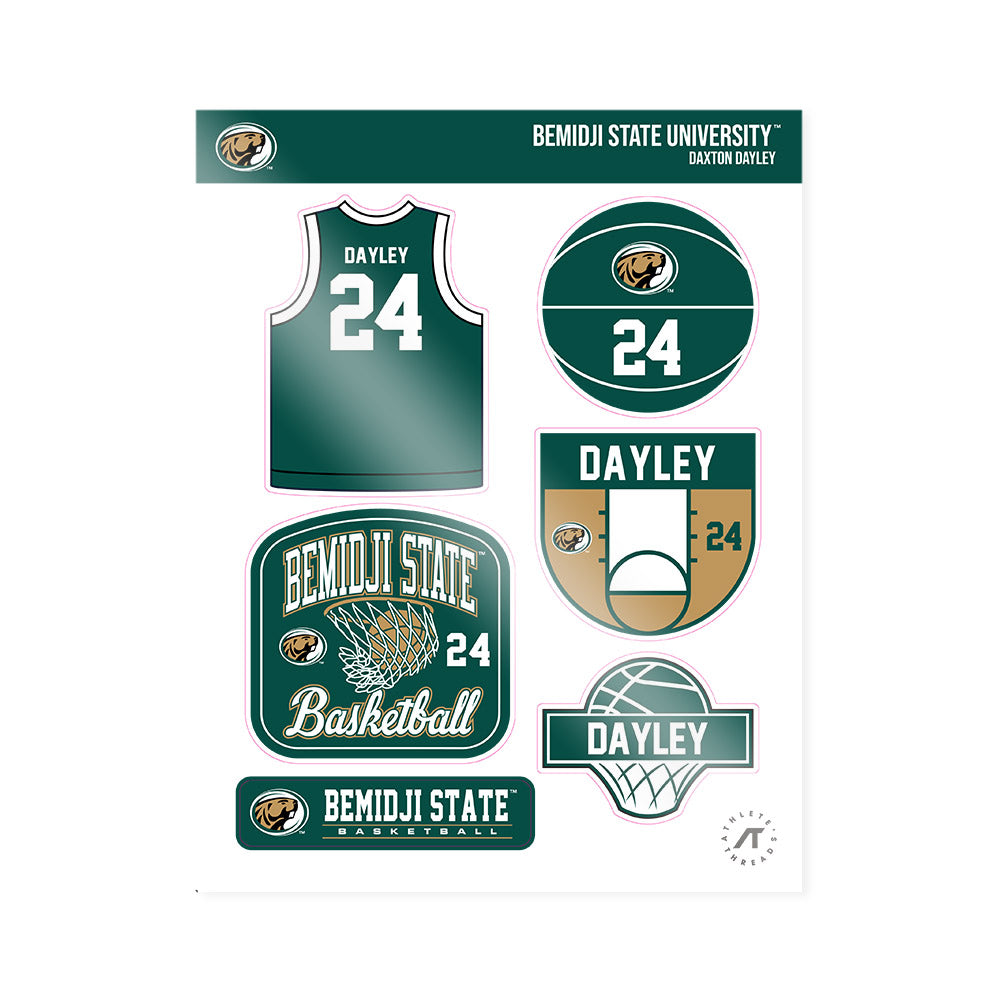 Bemidji State - NCAA Men's Basketball : Daxton Dayley - Sticker Sheet-0