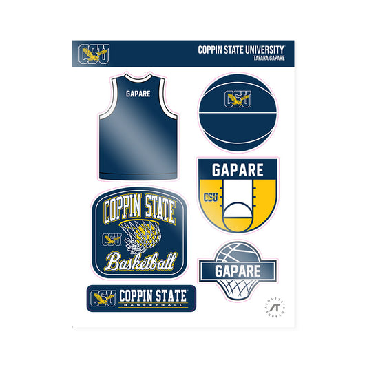 Coppin State - NCAA Men's Basketball : Tafara Gapare - Sticker Sheet-0