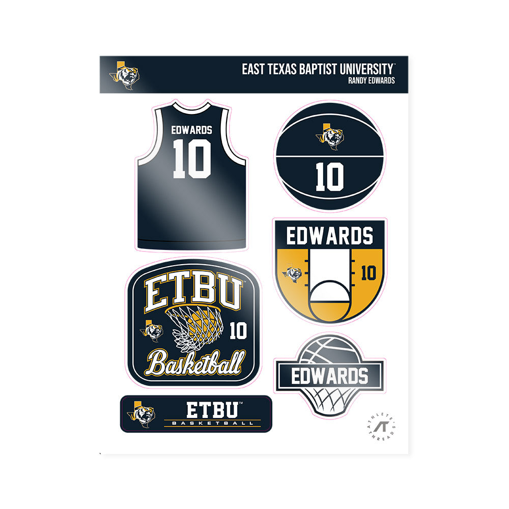 ETBU - NCAA Men's Basketball : Randy Edwards - Sticker Sheet-0
