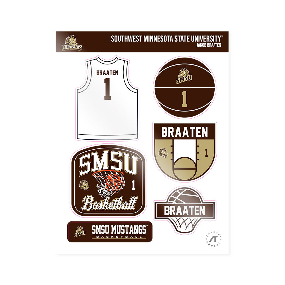 SMSU - NCAA Men's Basketball : Jakob Braaten - Sticker Sheet-0