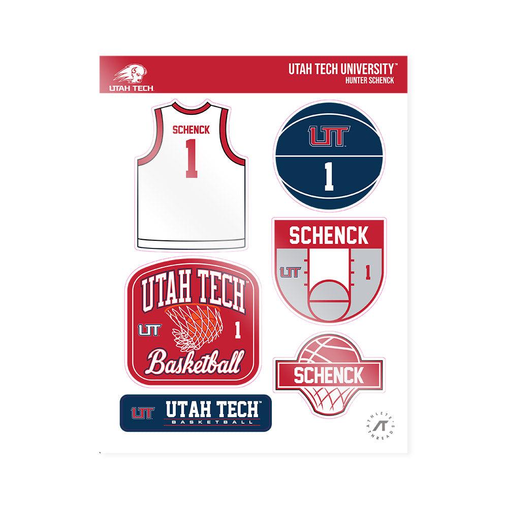 Utah Tech - NCAA Men's Basketball : Hunter Schenck - Sticker Sheet-0
