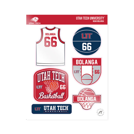 Utah Tech - NCAA Men's Basketball : Noah Bolanga - Sticker Sheet-0