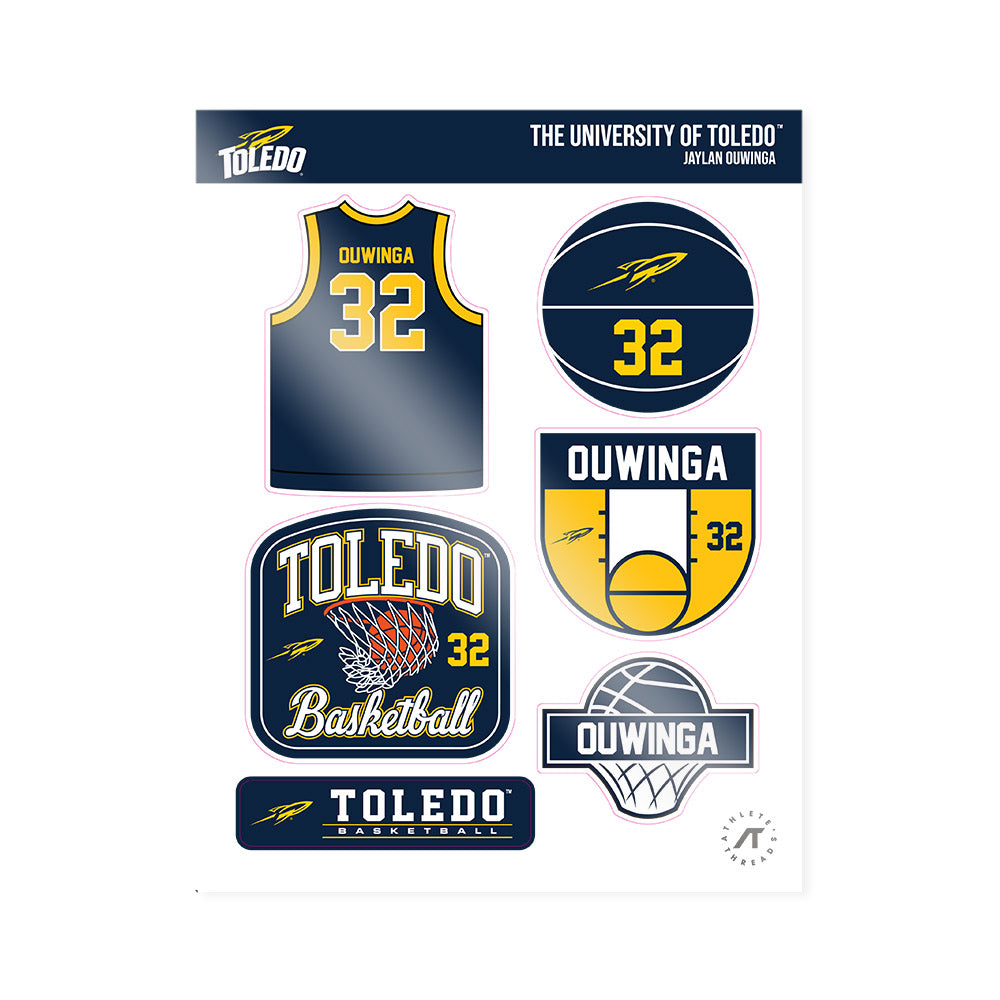 Toledo - NCAA Men's Basketball : Jaylan Ouwinga - Sticker Sheet-0