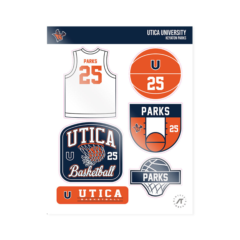 Utica - NCAA Men's Basketball : Keyaton Parks - Sticker Sheet-0