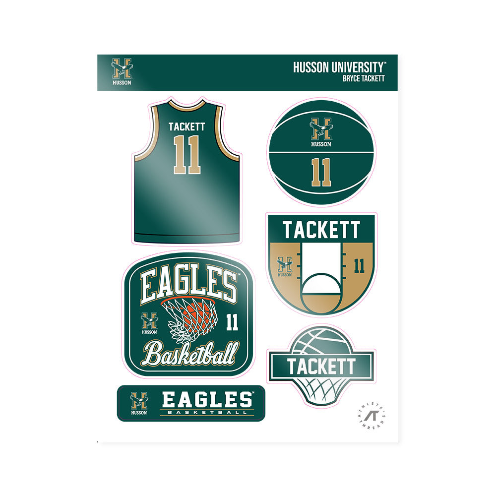 Husson - NCAA Men's Basketball : Bryce Tackett - Sticker Sheet-0