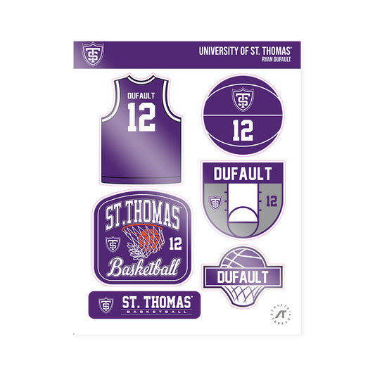 UST - NCAA Men's Basketball : Ryan Dufault - Sticker Sheet-0
