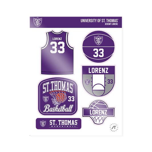 UST - NCAA Men's Basketball : Jeremy Lorenz - Sticker Sheet-0