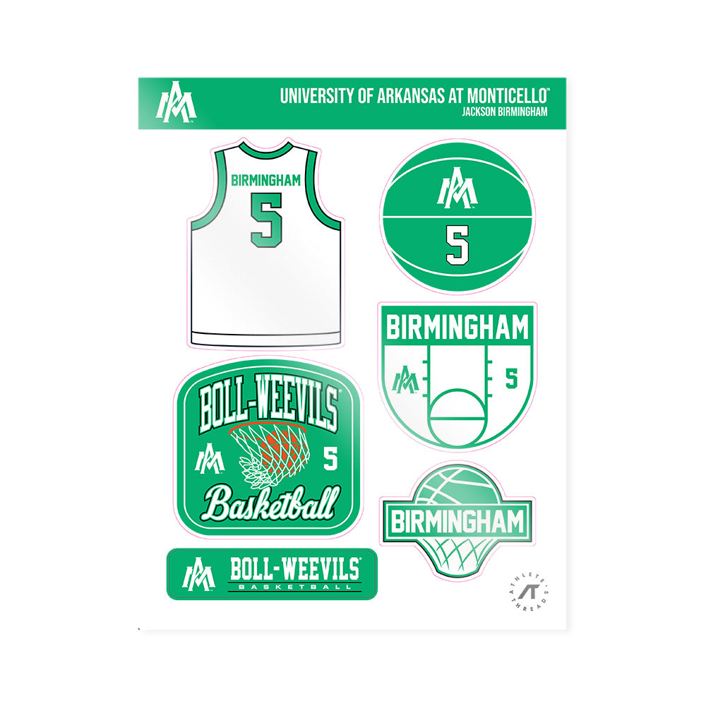 UAM - NCAA Men's Basketball : Jackson Birmingham - Sticker Sheet-0