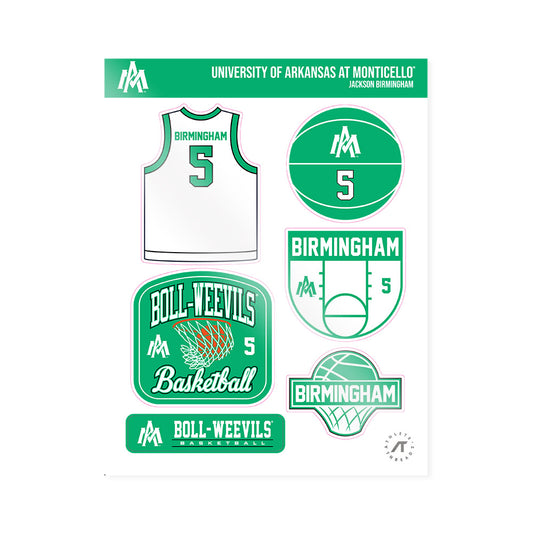 UAM - NCAA Men's Basketball : Jackson Birmingham - Sticker Sheet-0