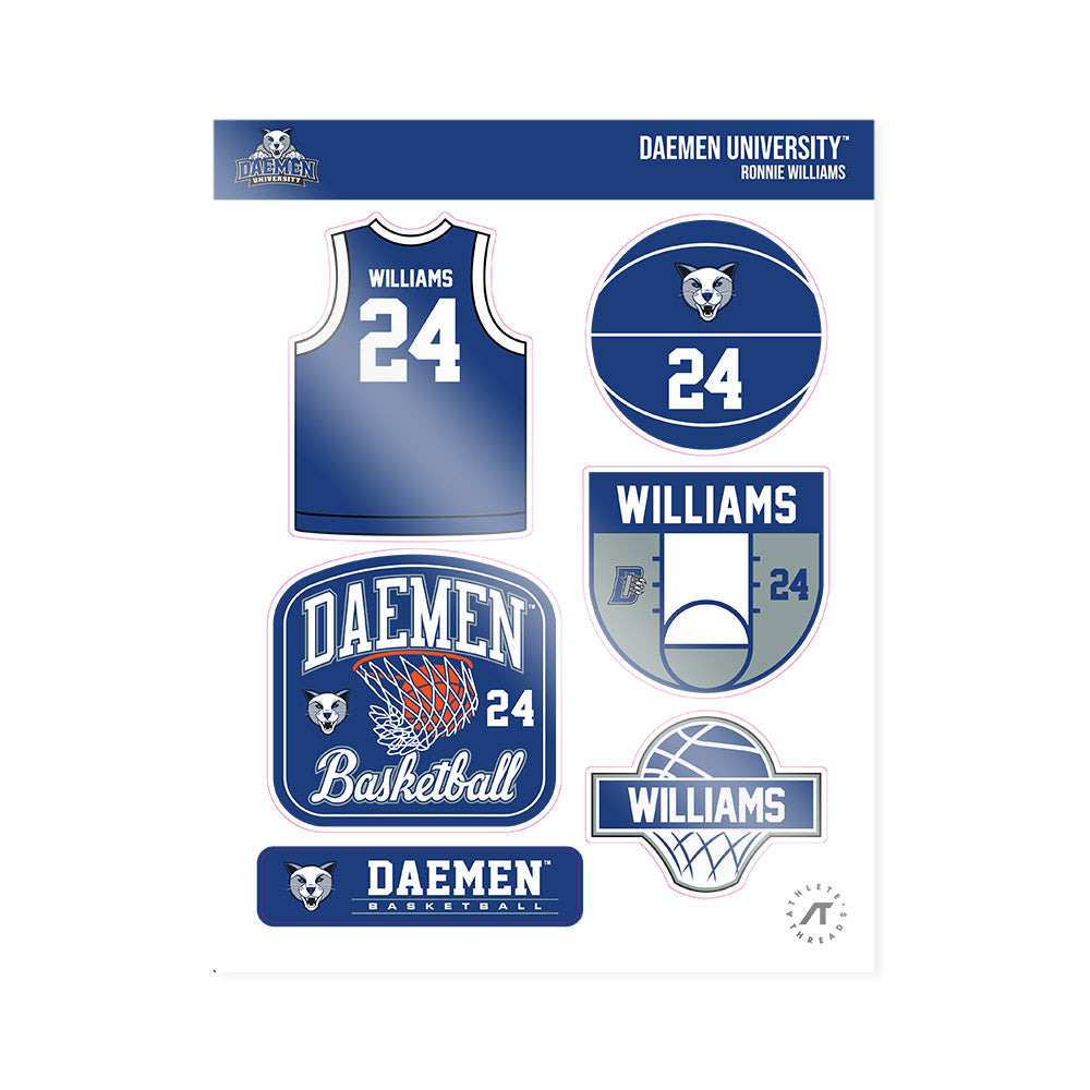 Daemen - NCAA Men's Basketball : Ronnie Williams - Sticker Sheet-0