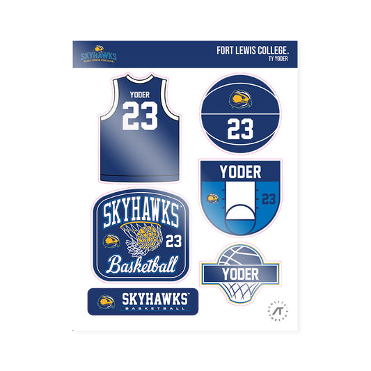 FLC - NCAA Men's Basketball : Ty Yoder - Sticker Sheet-0