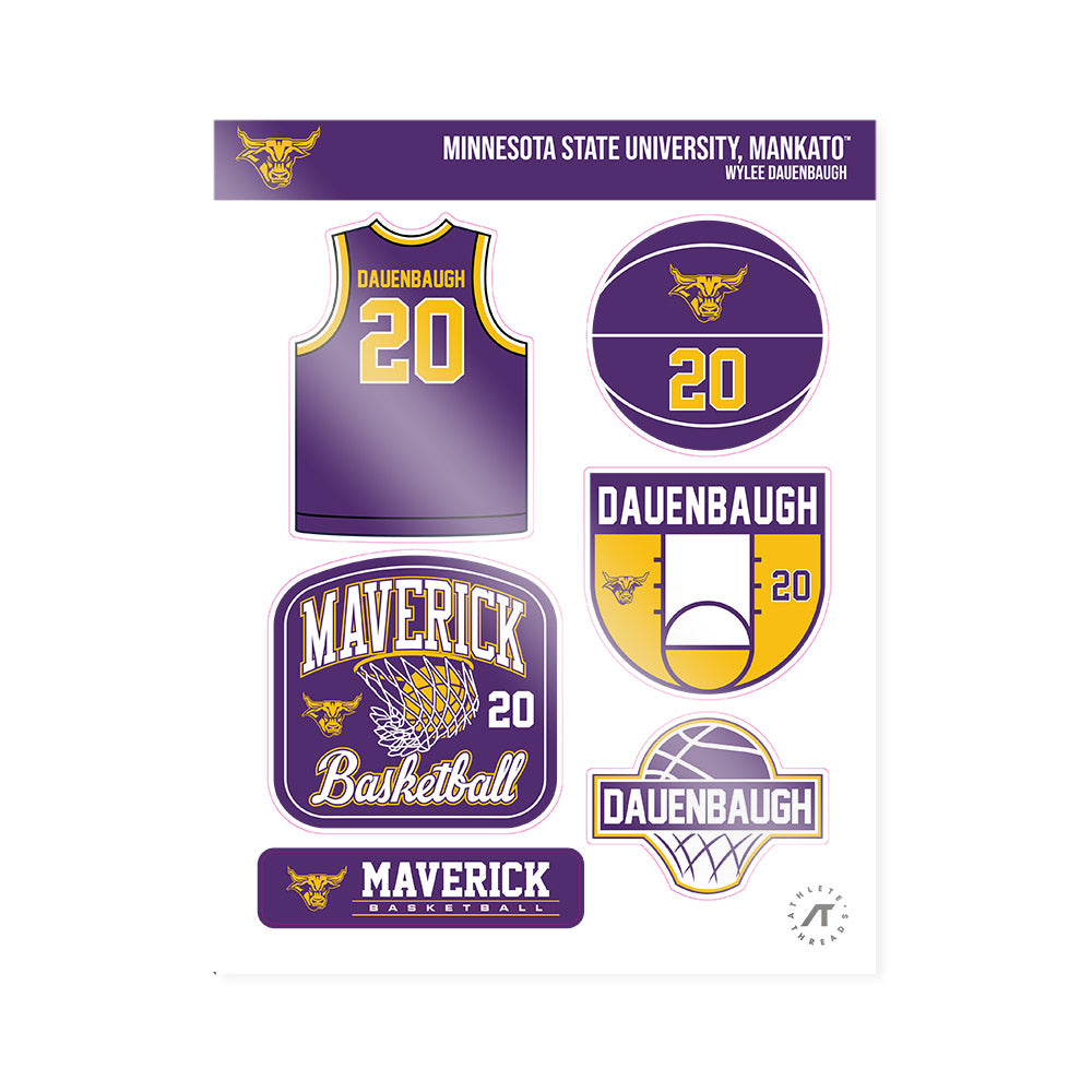 Minn. St. - NCAA Men's Basketball : Wylee Dauenbaugh - Sticker Sheet-0