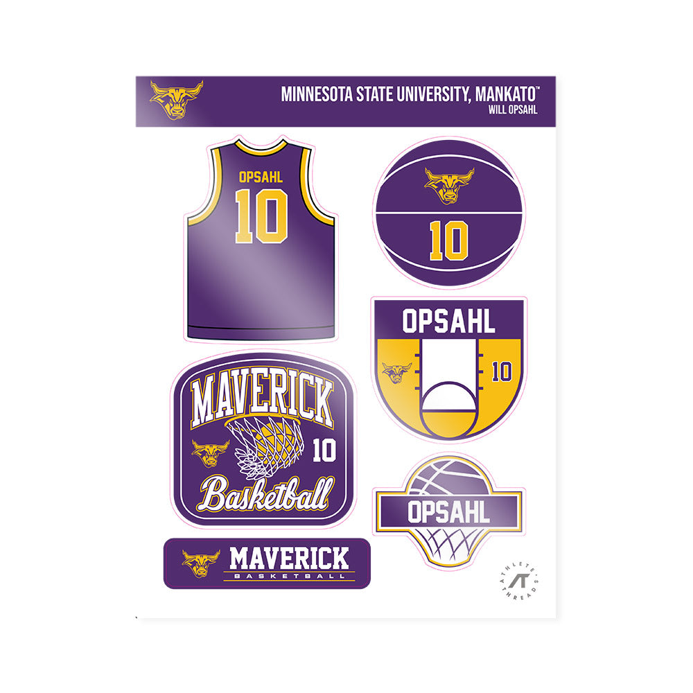 Minn. St. - NCAA Men's Basketball : Will Opsahl - Sticker Sheet-0