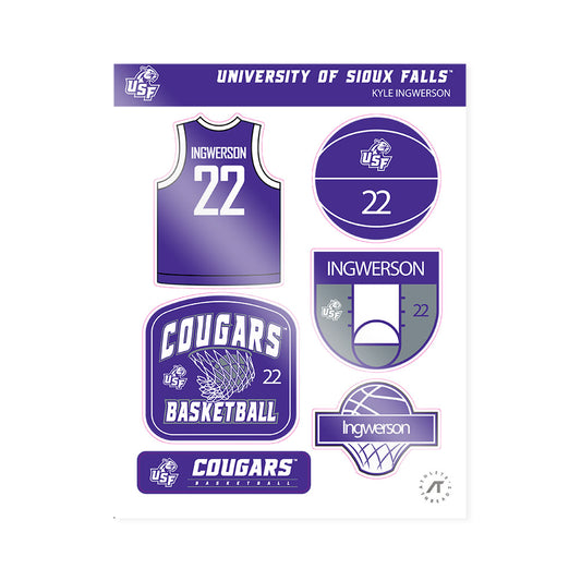 Sioux Falls - NCAA Men's Basketball : Kyle Ingwerson - Sticker Sheet-0