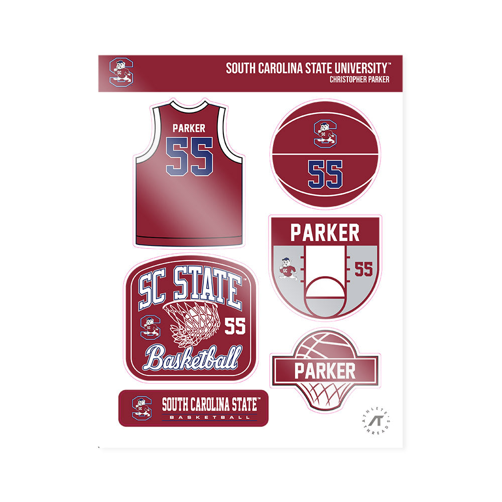SCSU - NCAA Men's Basketball : Christopher Parker - Sticker Sheet-0