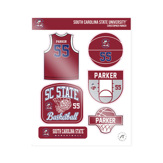 SCSU - NCAA Men's Basketball : Christopher Parker - Sticker Sheet-0