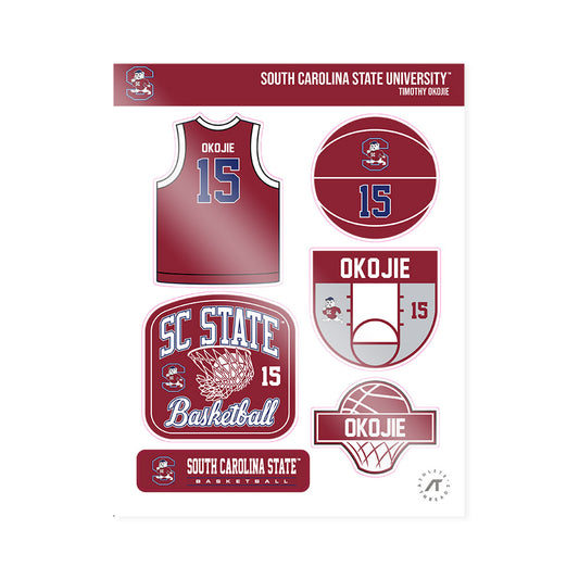 SCSU - NCAA Men's Basketball : Timothy Okojie - Sticker Sheet-0