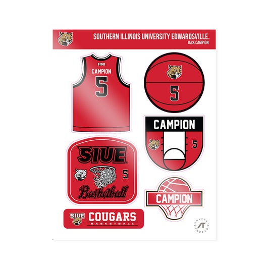 SIUE - NCAA Men's Basketball : Jack Campion - Sticker Sheet-0
