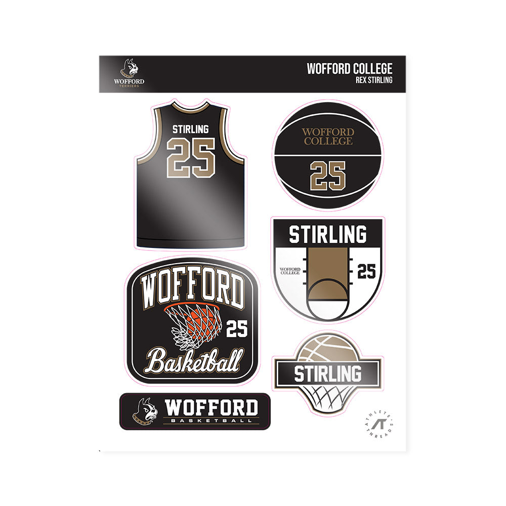 Wofford - NCAA Men's Basketball : Rex Stirling - Sticker Sheet-0