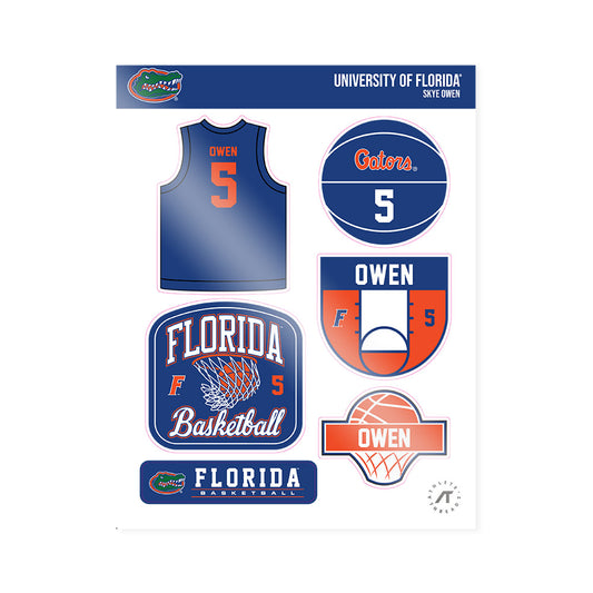 Florida - NCAA Women's Basketball : Skye Owen - Sticker Sheet-0